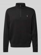 Sweatshirt met korte ritssluiting