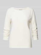 Shaped fit sweatshirt met structuur en 3/4-mouwen