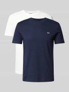 Slim fit T-shirt met logostitching