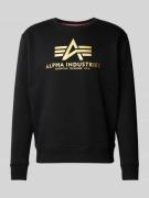 Sweatshirt met labelprint