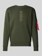 Sweatshirt met labelprint