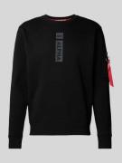 Sweatshirt met labelprint