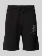 Sweatpants met labelprint, model 'DESWICK'