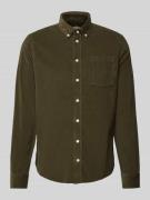 Regular fit corduroy overhemd met button-downkraag, model 'ANTON'