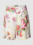 Korte broek met all-over motief, model 'GLORIOUS GARDEN'