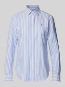 Overhemdblouse met logostitching, model 'Kendal'