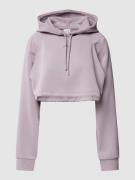 Korte hoodie in effen design