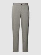 Slim tapered fit stoffen broek met elastische band, model 'DANN'