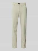 Tapered fit stoffen broek met ceintuurlussen, model 'MARK'