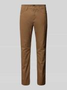 Slim fit chino met structuurmotief, model 'DELAWARE'