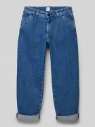 Straight leg jeans met steekzakken en labelpatch