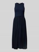 Midi-jurk met ronde hals