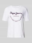 T-shirt met labelprint, model 'RUMER'