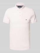 Slim fit poloshirt met logostitching, model '1985'