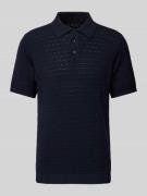 Regular fit poloshirt met structuurmotief