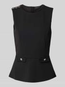 Top met ronde hals, model 'AMBRE PEPLUM'