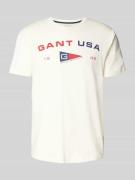 T-shirt met labeldetails