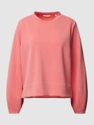 Sweatshirt met geribde ronde hals, model 'Gorty'