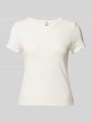 T-shirt met bloemenapplicatie, model 'DRY GOODS POINTELLE'