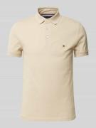 Slim fit poloshirt met logostitching, model '1985'