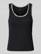 Slim fit tanktop met ronde hals, model 'VIOLA'