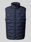 Regular fit bodywarmer met opstaande kraag
