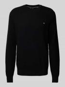 Regular fit gebreide pullover met structuurmotief