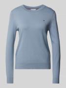 Gebreide pullover met logostitching