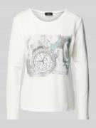 Shirt met lange mouwen van viscosemix met ronde hals