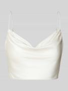 Korte top met cascadehals