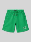 Sweatshorts met labeldetail