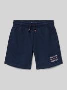 Sweatshorts met labeldetail