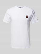 T-shirt met labeldetail