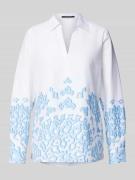 Relaxed fit blouse met V-hals