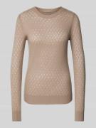 Gebreide pullover met ajourpatroon