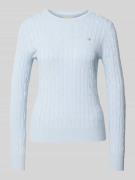 Gebreide pullover met labelstitching