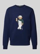 Sweatshirt met motiefprint en ronde hals