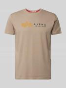 T-shirt met labelprint
