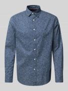 Regular fit vrijetijdsoverhemd met logostitching, model 'POPLIN'
