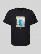 T-shirt met labelprint