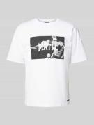 T-shirt met labelprint