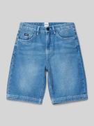 Korte jeans met labeldetail