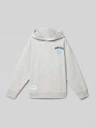 Hoodie met labelprint