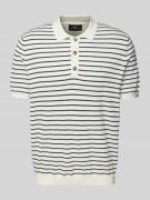 Regular fit poloshirt met ribboorden