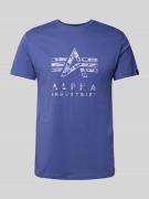T-shirt met labelprint