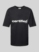 T-shirt met labelprint