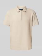 Regular fit poloshirt met ritssluiting