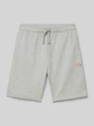 Regular fit sweatshorts met labelprint, model 'MAPLETON'