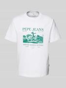 T-shirt met labelprint