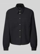 Boxy fit overhemdblouse van katoenmix